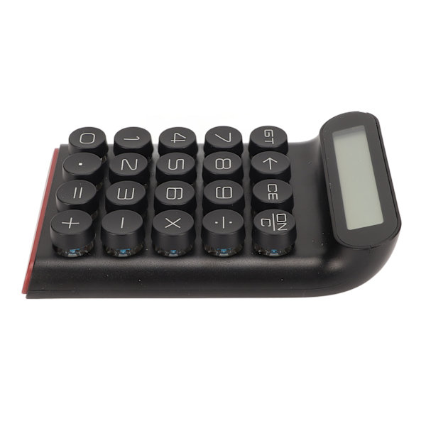 Blå Switch Miniregner 20 Taster Intelligent Avstenging Avtakbar Sklisikker Mekanisk Kalkulator med 10-sifret LCD-skjerm Svart
