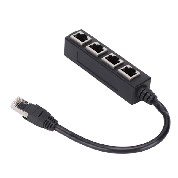 RJ45 Splitter Adapter 1 til 4 Port Jevn overføring Utmerket tilkobling Nettverkskabel Adapter