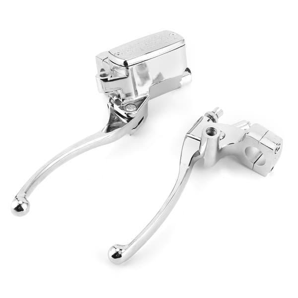 Hydraulisk bromskoppling Master Cylinder Spak Montering Silver Universal för 1-tums styre