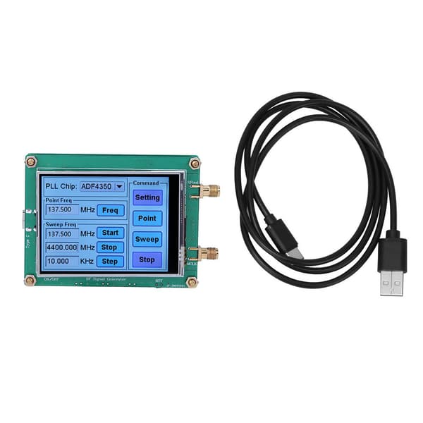 Signalgenerator full berøringsskjerm RF-sveipfrekvens PC-kontroll med datakabel ADF4350/ ADF4351