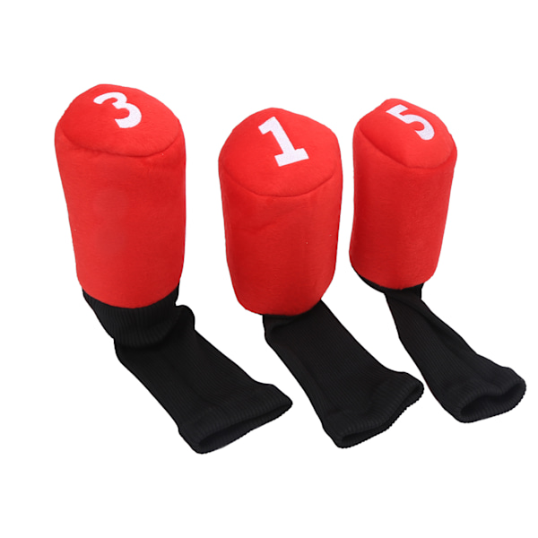 3 stk. holdbart golf headcover køllebeskyttelse til driver fairway wood head