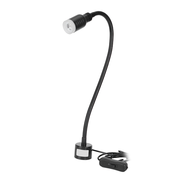 LED universell justerbar verktygsmaskinslampa 5W arbetslampa med magnetisk bas för underhåll EU-kontakt 110‑220V