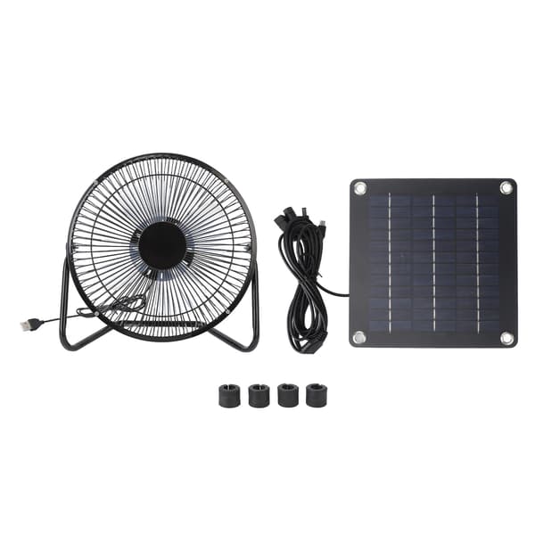 100W Solpanel Ventilator Ventilator Solcelledrevet Bærbar Udsugningsventilator til Drivhus Dyrehus