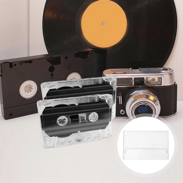 3pcs Audio Cassette Storage Box Empty Cassette Box Transparent Cassette Holder Plastic Cassette Tape Box