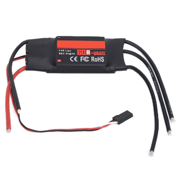 60A ESC Elektronisk Hastighetsregulator for Fjernstyrt Drone Fastvingede Fly