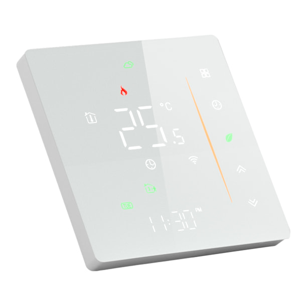 Vattenuppvärmning Termostat LCD Touch WIFI Röststyrning Termostat Timing Programmering med inbyggd sensor 95‑240V