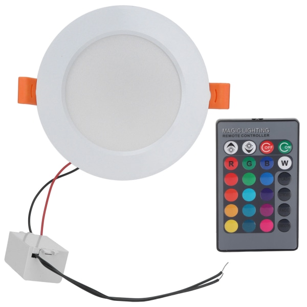 5W 85V‑265V Downlight RGB RGBW inbyggd taklampa med 21-knapps fjärrkontroll för hemmabruk av KTV