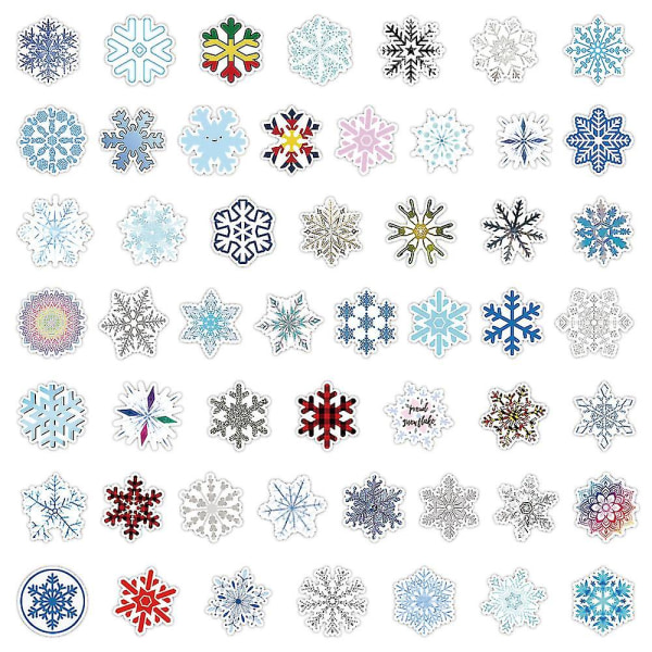 Snöflinga dekorativa doodle klistermärken B