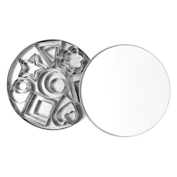 24 stk geometriske kakeformer i rustfritt stål DIY Cookie Cutters Set for Bakverk Deig Leire