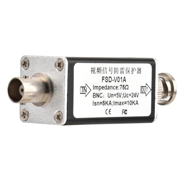 CCTV Video BNC överspänningsskydd Analog kamera Åska Blixtavledare Skyddsenhet 24V