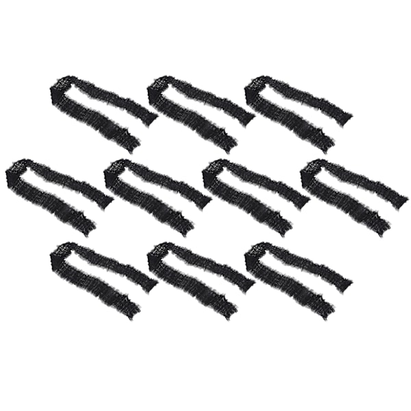 Spetsband DIY Kantband Klädtillbehör för Sömnad Dekorering Lagning 10 Yards 60mm Svart‑S12