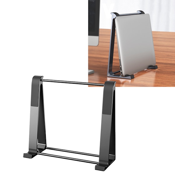 Bærbar computerstand Ergonomisk design Aluminiumlegering Skridsikker blød silikone bærbar computerholder til enhed under 17 tommer Grå fri størrelse