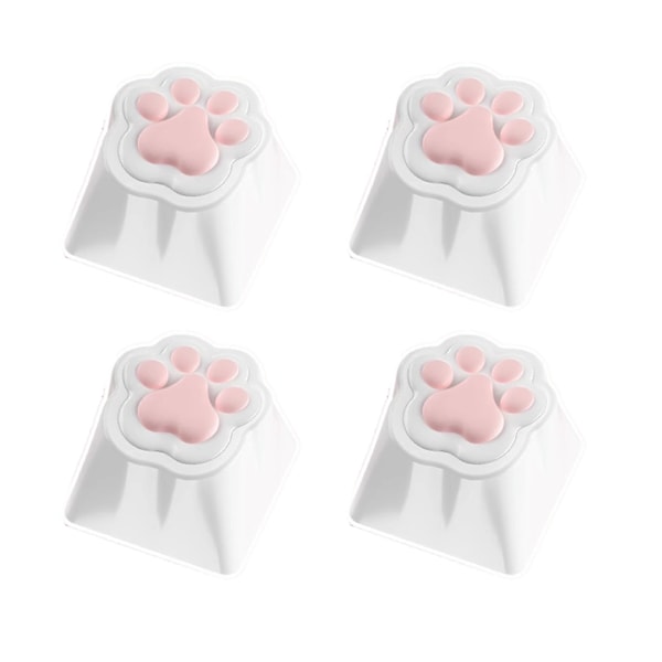 4 stk Cat Claw Keycap Myk silikon Ergonomisk design Universal Custom Gaming Keycaps Mekaniske Keycaps