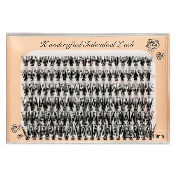 Lash Clusters Simulering Mixed Handcrafted Mjuk Lättvikt Tät DIY Ögonfransförlängning för makeup