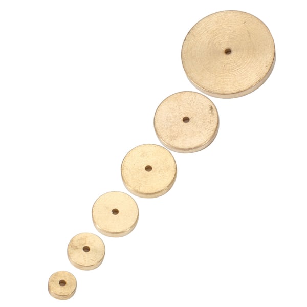 6 st Läder Mässing Space Set DIY Round Line Markering Handhantverksverktyg brett hål