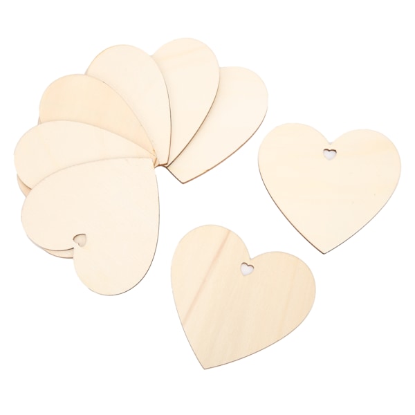 30 stk hjerteprydnad romantisk tre-skilt med tau-gavemerke for DIY-entusiaster