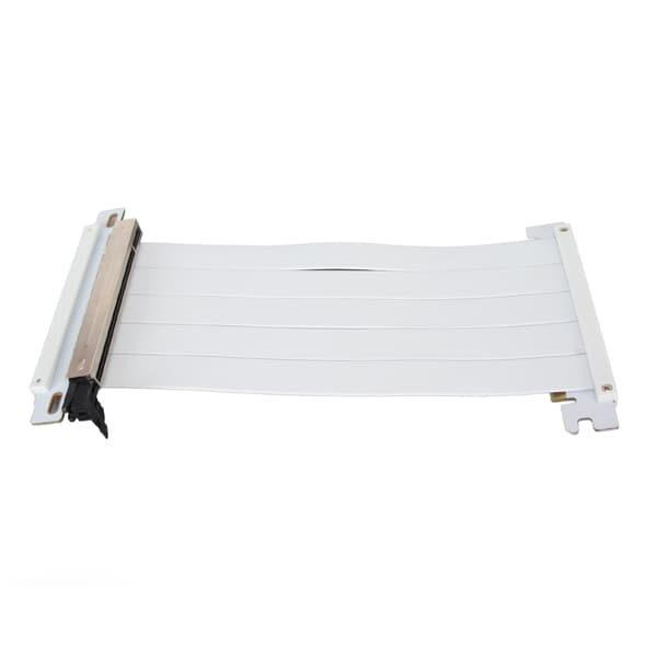 PCIE 4.0 X16 Riserkabel Højhastigheds Fleksibelt Dobbeltsidet 180 Graders GPU Forlængerkabel til RTX 4090 til RX 7900 XT Hvid 20cm / 7.9in