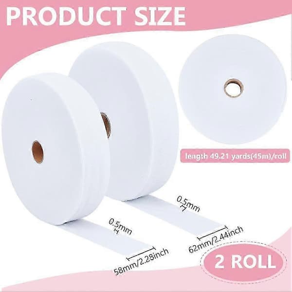 Jelly Roll-polstringsstrimler, 2 ruller polyester-bomuldsblanding, 2 størrelser, 90 yards i alt, til polstring, jelly roll-tæpper, tasker, håndværk