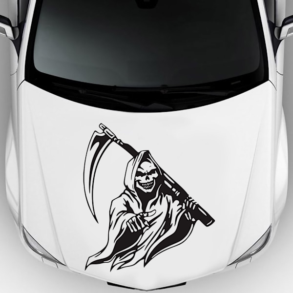 Grim Reaper Scythe Bilsticker Universal Klæbesticker Bilsticker Dekorativ Sticker