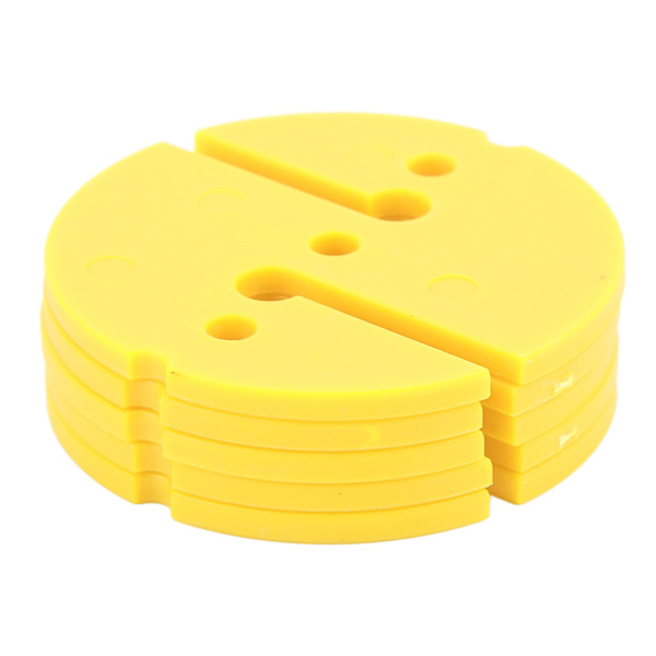 5 stk Dyklinjemarkør Grotte Dykmarkør Scuba Safety Rope Line Marker PVC rund form til undervandsgul