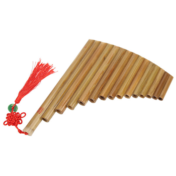 Panflöjt 15 Pipes G Key Traditionellt kinesiskt musikinstrument Panpipes Träblåsinstrument Höger hand