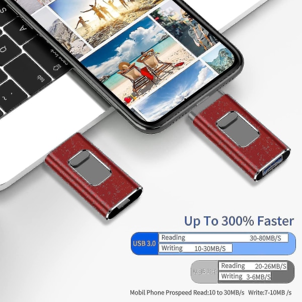 USB minne för Iphone Photo Stick 64gb Memory Stick USB 3.0 Flash
