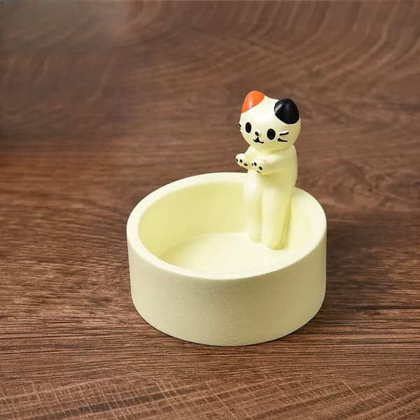 Kitten Candlestick Cute Cat Candlestick Creative Aromatherapy Candlestick Durable High Temp Cartoon Candlestick Decoration Style 1