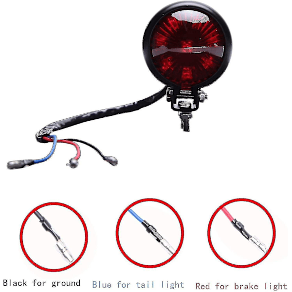 12V Röd LED Bakbromsljus för Street Bike