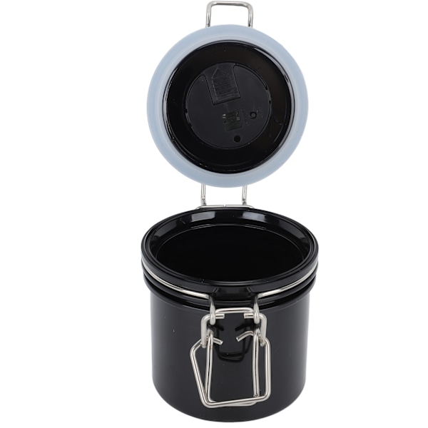 Øjenvippelim Opbevaringsboks 250ml Termometer Hygrometer Vippeforlængelse Lim Opbevaringsbeholder Sort