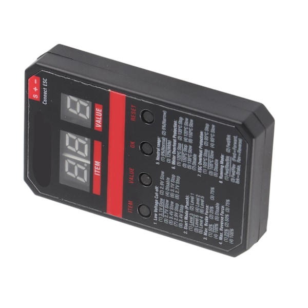 RC Car LED-programkort för Rocket V2 ESC 45A 60A 80A 120A 150A Borstlöst vattentätt ESC-programmeringskort