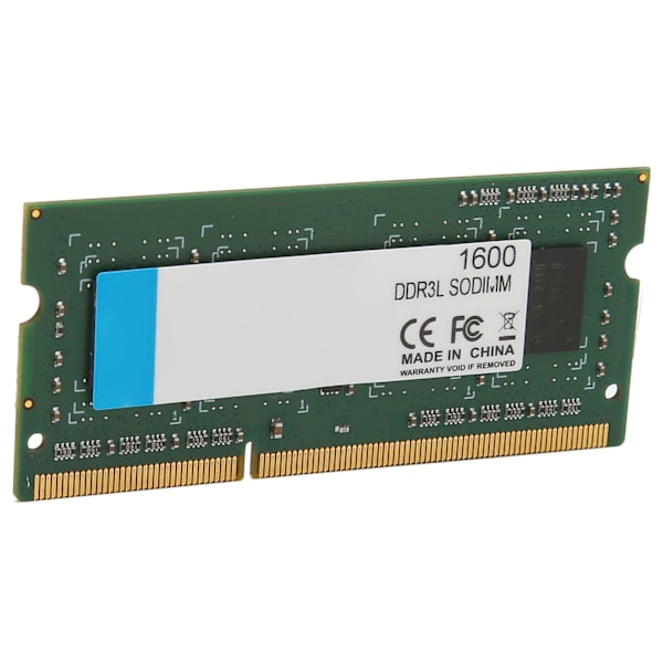 DDR3L SODIMM 1600MHz RAM 64Bits Bredd 204Pin Dataanslutning Plug and Play 1600MHz RAM för bärbar dator 8GB