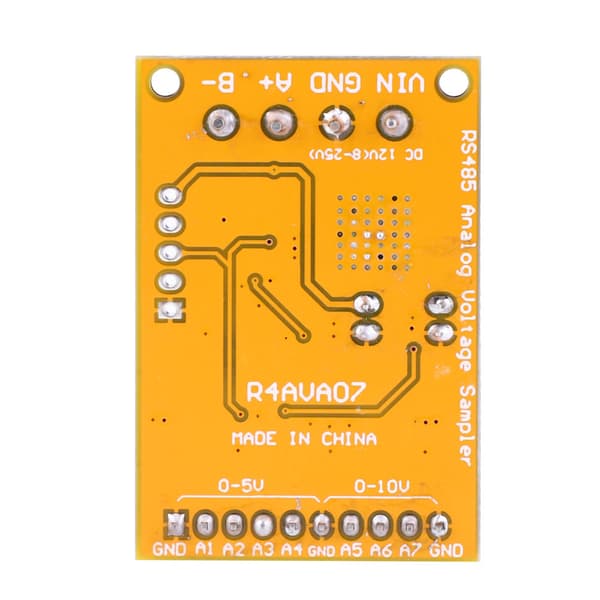 【NX】R4AVA07 7-kanals RS485 spenning analog samler ADC Modbus RTU 03 06 funksjonskode