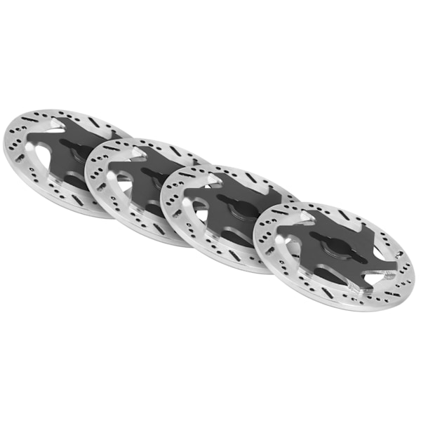 4st aluminiumlegering CNC-simulerad bromsskivatillbehör Universal passform för 1:10 RC CarBlack