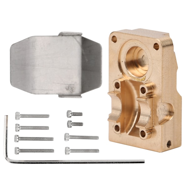 Mässing Diff Axelkåpa Motvikt med Skyddsplatta Passar för Axial SCX24 AXI00002 90081 1/24 RC Bil