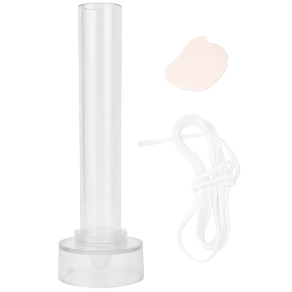 Transparent plastiklysform Kirkespidsform til lysfremstilling med metalbeskyttelse (2,5x15 cm)