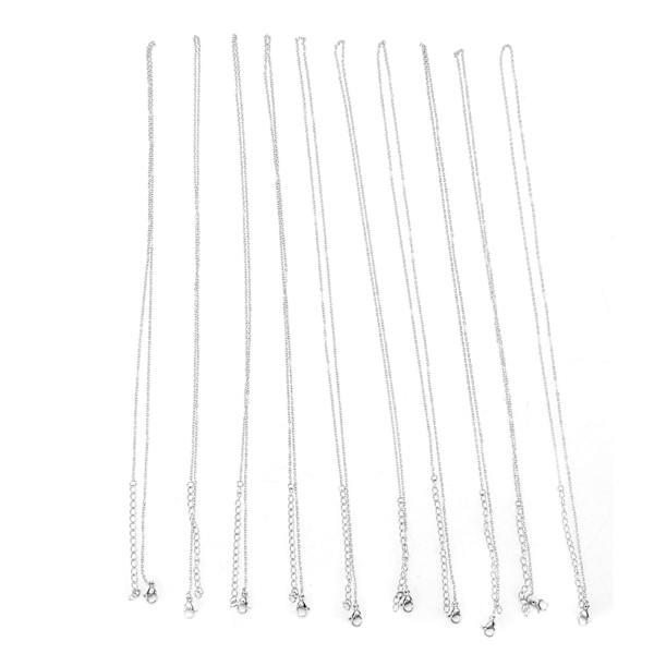 10 stk Halskæder DIY Enkle fashionable rustfrit stål Chokers til mænd Kvinder Håndværk Dekoration Gave