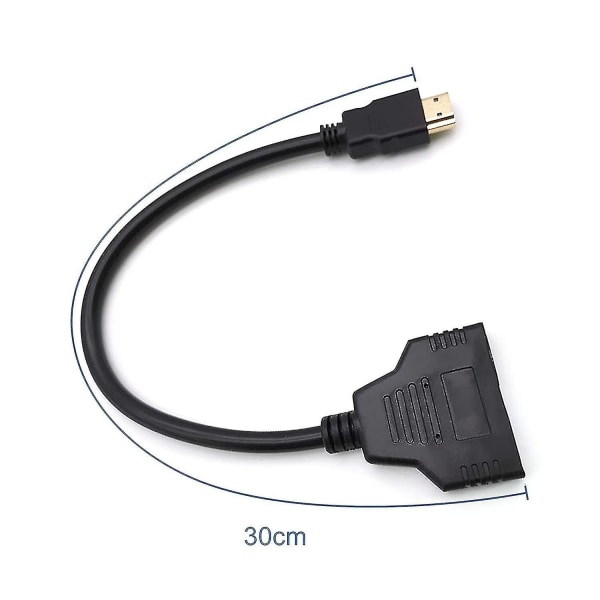 HDMI Splitter Adapter Kabel Hdmi Splitter 1 i 2 ud $hdmi han til dobbelt HDMI hun 1 til 2