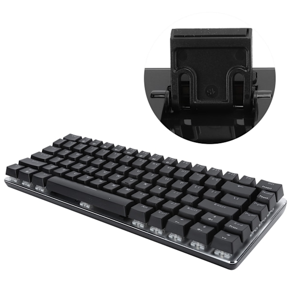 Ajazz Mekanisk Tastatur 82 Taster Gamer PC Bærbar USB Spiludstyr AK33Blå Switch Sort Tastatur Hvidt Lys