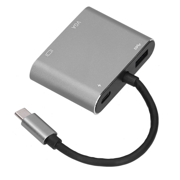 Dockingstation 4 i 1 Multi Port High-Definition Multimedia Interface Adapter Konverter til dataoverførsel