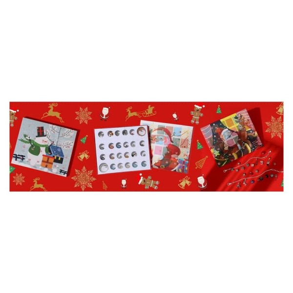 Amazon Source Julsmyckeskalender Gör-det-själv-presentförpackning Bead Blind Box Jularmband Presentförpackning i tre stilar presentförpackning, modell: presentförpackning i tre stilar
