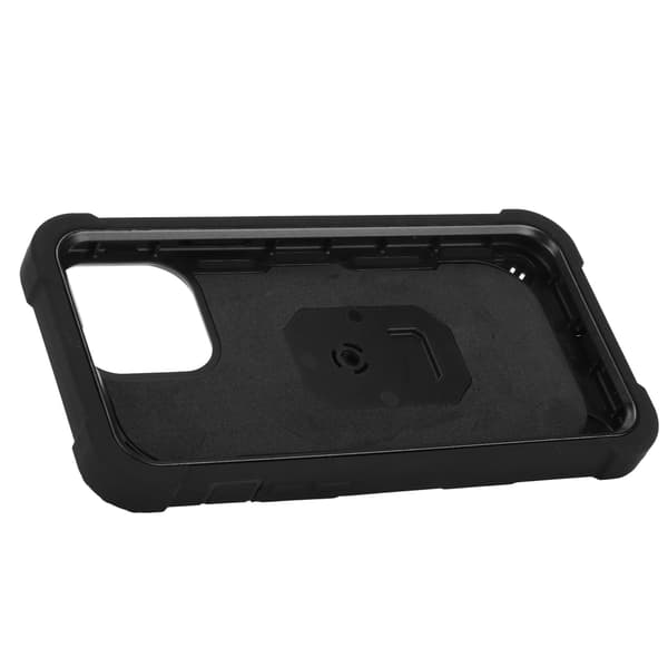 Ridsefast pansercover med stativ til IPhone 13 Pro Max mobiltelefoner, panserbeskyttelsesetui (sort sort)
