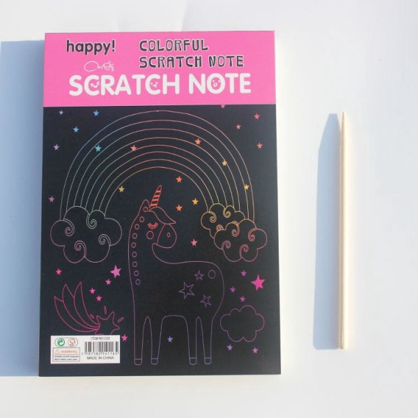 8 stycken Barns Scratch Målarbok Presentkort Skrapmålning DIY Färgglad Scratch Målarbok Manuell Scratch Målarbok