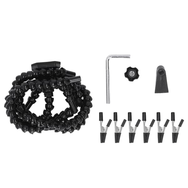 【NX】Lödning Helping Hands Station PCB Flexibel Third Hand Arms Tool for Crafts Workshop 5 Claws Black