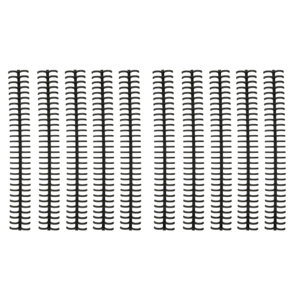 10 stk Bindende rygger Spiraler Spoler Kammar 30 hull plaststripe for løsblad 1/2in Diameter Svart
