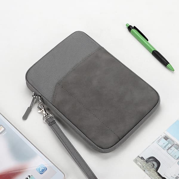 Tablet 7.9-11 tommer computertaske med lommer Mørkegrå Dark grey 9.7-10.8inch
