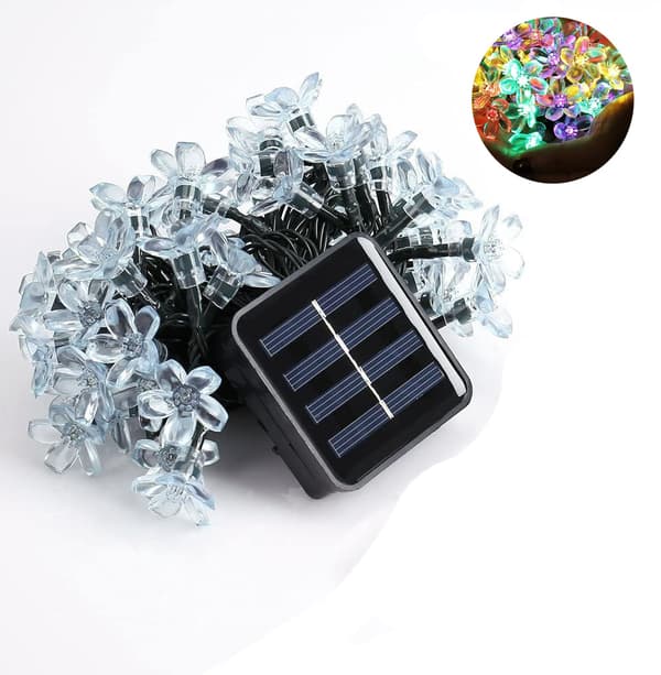 [NX]Qedertek Solarlampor Utomhusblommor, 7M 50 LED Solcellsslinga