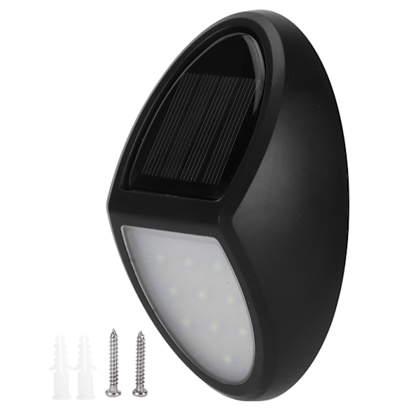 Solcellelys IP65 Vanntett Vegglampe for Hage Uteplass Balkong Dekorasjon Hvitt Lys
