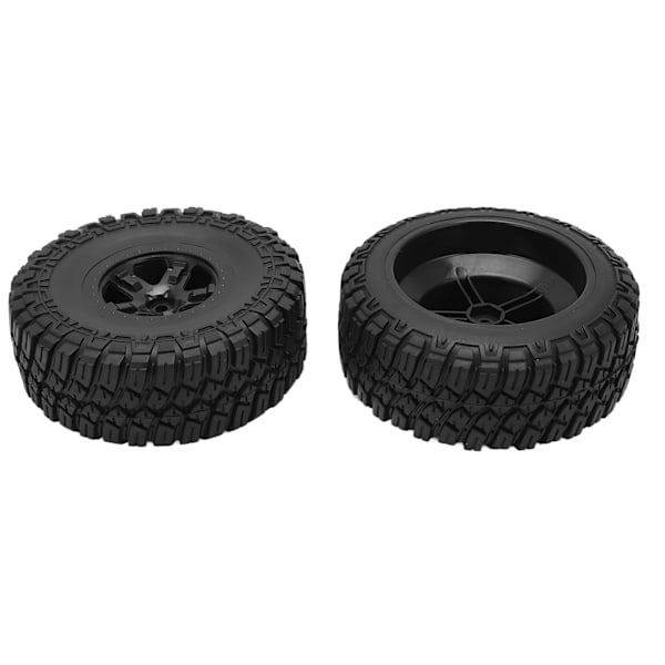 2 st 1/10 Modellbilsdäck RC Kort Lastbil Offroad Däck för Huanqi 727 Tillbehör