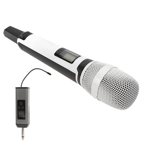 Trådløs Mikrofon Metal Støjreduktion UHF Håndholdt Ledningsfri Dynamisk Kardioid Mic Sæt til Karaoke Live Streaming Tale Sang Hvid