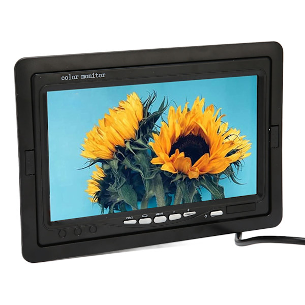 Backkamera Monitor Stödskärm Roterande 2 AV-ingång 7 tum TFT färgglad LCD-skärm för bil DVD-övervakningskamera
